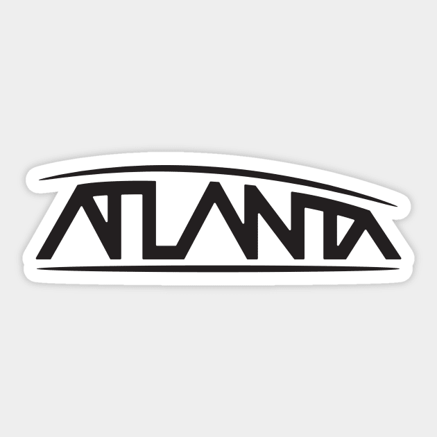 Atlanta Minimal Logo Shirt – ATL Streetwear City Tee Sticker by JSNDMPSY